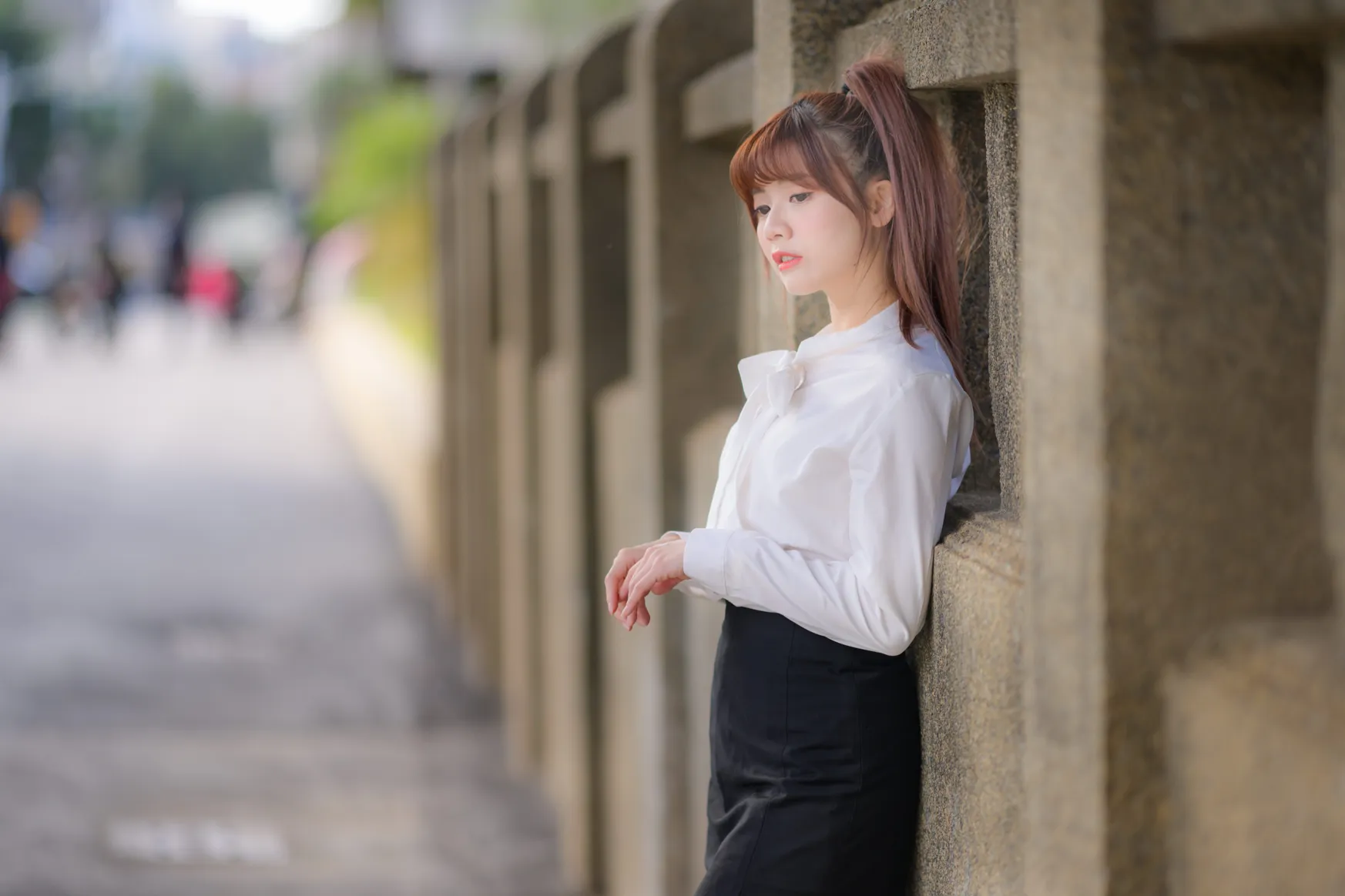 [Mzsock] NO.237 OL black silk uniform high heels street photography#[105P]-12